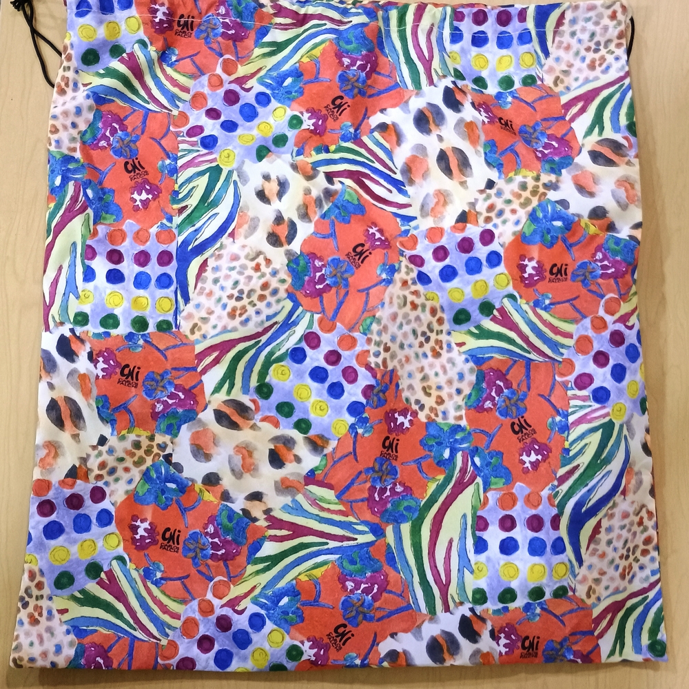 Colorful Patterned Drawstring Bag